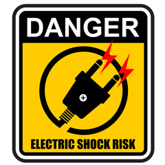 danger, electric shock risk