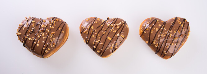 Donut or Heart Shaped Donut on a background new.