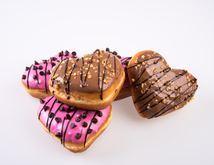 Donut or Heart Shaped Donut on a background new.