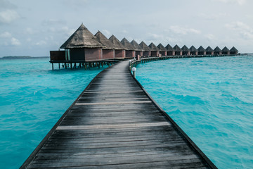Beautiful tropical Maldives resort hotel and island