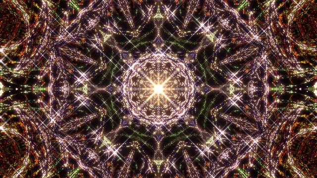 Kaleidoscope illumination Neon Light Abstract Background