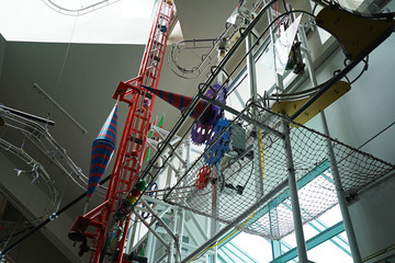 Ceiling decoration and interior design of 'Saint Louis Science Center' combines experimentation,...