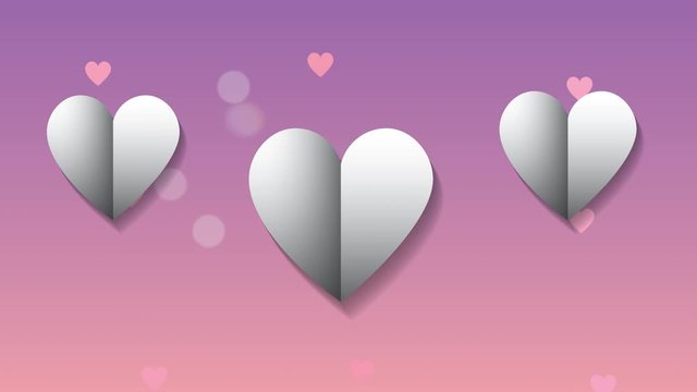 valentines card with love hearts