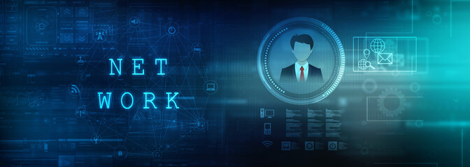 2D Digital Abstract Business Networking background