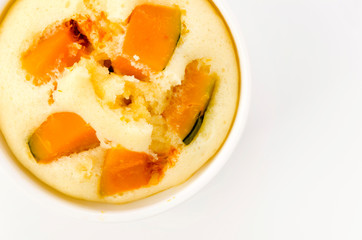 カボチャの蒸しケーキ