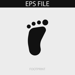 Footprint icon. EPS vector file