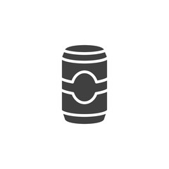 Beer can vector icon. filled flat sign for mobile concept and web design. Soda drink glyph icon. Symbol, logo illustration. Vector graphics