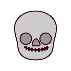 Isolated mexican skull head design