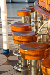 Interior of luxury cruise ship cafe bar