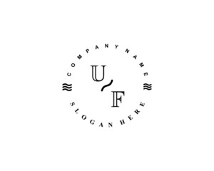  Initial UF vintage logo template