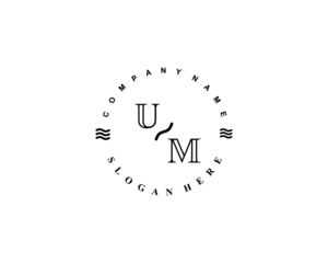  Initial UM vintage logo template