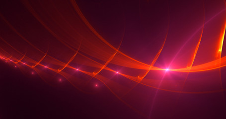 3D rendering abstract red fractal light background