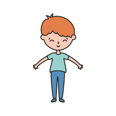 Isolated boy cartoon vector design