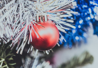 Christmas tree decoration with vintage style for new year festival.