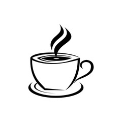 coffee cup icon vector design symbol of cafe or restaurant