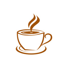 coffee cup icon vector design symbol of cafe or restaurant