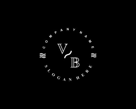 Initial VB vintage logo template