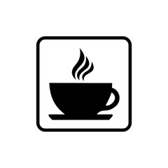 coffee cup icon vector design symbol of cafe or restaurant