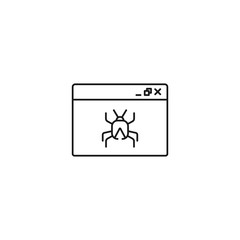 web malware - minimal line web icon. simple vector illustration. concept for infographic, website or app.
