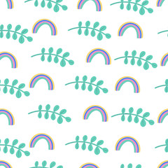 Seamless rainbow pattern. Vector illustration. summer mood. Summer. Stock illustration.