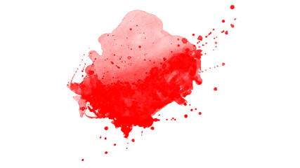Blood splash brush isolated on white background