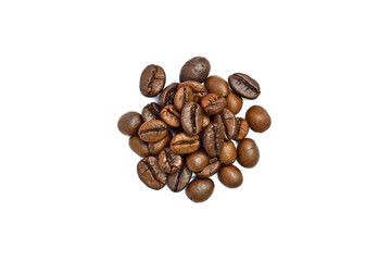 Naklejka premium coffee beans on white background
