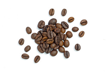 coffee beans isolated on white background