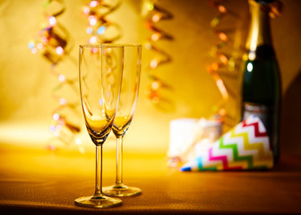 glasses of champagne