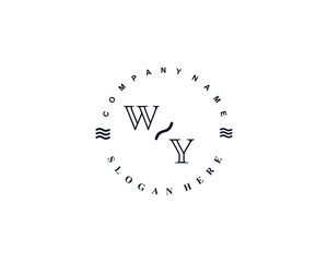 Initial WY vintage logo template