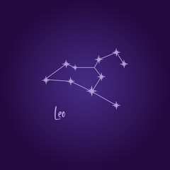 Leo zodiac sign vector illustration