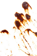 Coffee stains on a white background