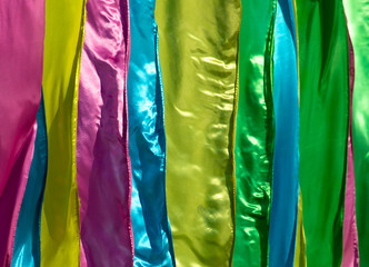 Multi-colored flags as an abstract background
