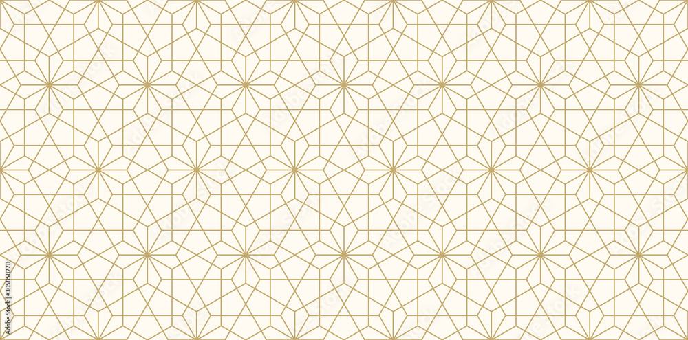 Poster background pattern seamless geometric abstract gold luxury color vector.