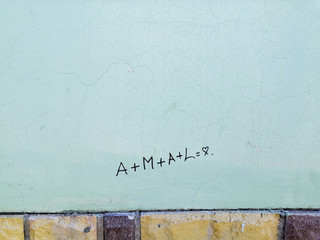 Geometric colored tile concrete wall background Vintage Ceramic