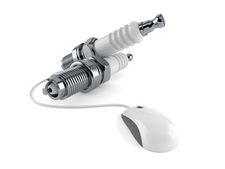 Car candles with computer mouse