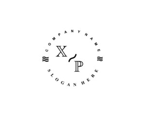 Initial XP vintage logo template