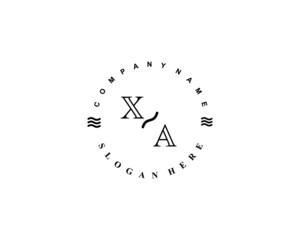 Initial XA vintage logo template