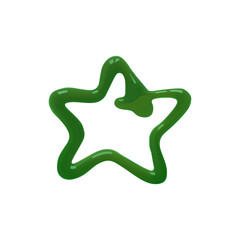 Green liquid nail polish.