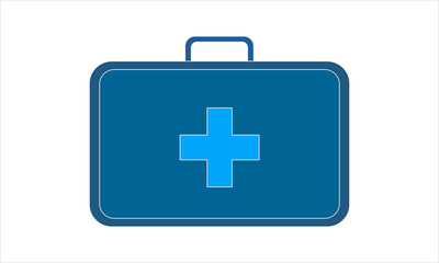 Obraz premium First aid kit box icon for medical and emergency supplies