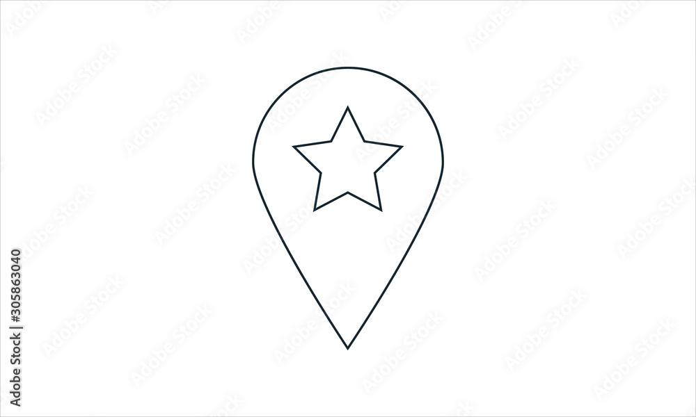 Poster favorite location icon for maps and navigation