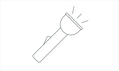 Flashlight icon for camping and emergency lighting