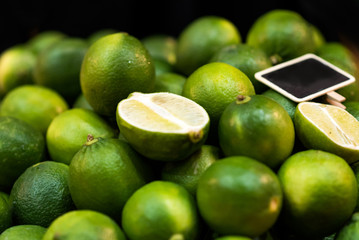 Fresh lemons in the market, Fresh lime