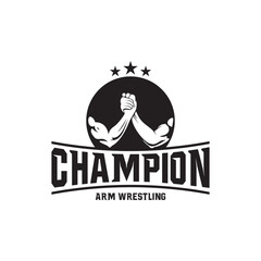 arm wrestling logo concept inspiration, vector eps 10