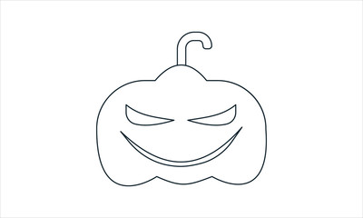 Halloween pumpkin icon for holiday and spooky designs
