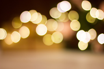 Bokeh from christmas luminous garland. No focus