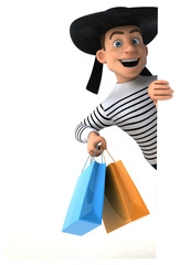 Fun 3d cartoon breton character