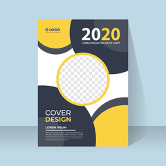 Modern Book Cover Design Template in A4, applicable for Brochure, Annual Report, Magazine,Poster, Business Presentation, Portfolio, Flyer, Banner, Website background