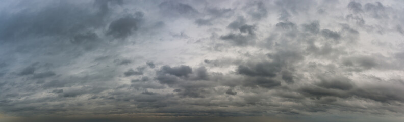 Fantastic dark thunderclouds, sky panorama