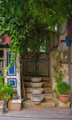 Fototapeta na wymiar An old doorway in the Fener Balat district of Istanbul, Turkey
