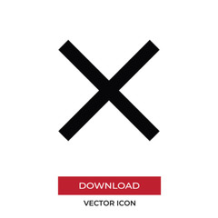 Cancel vector icon, simple sign for web site and mobile app.